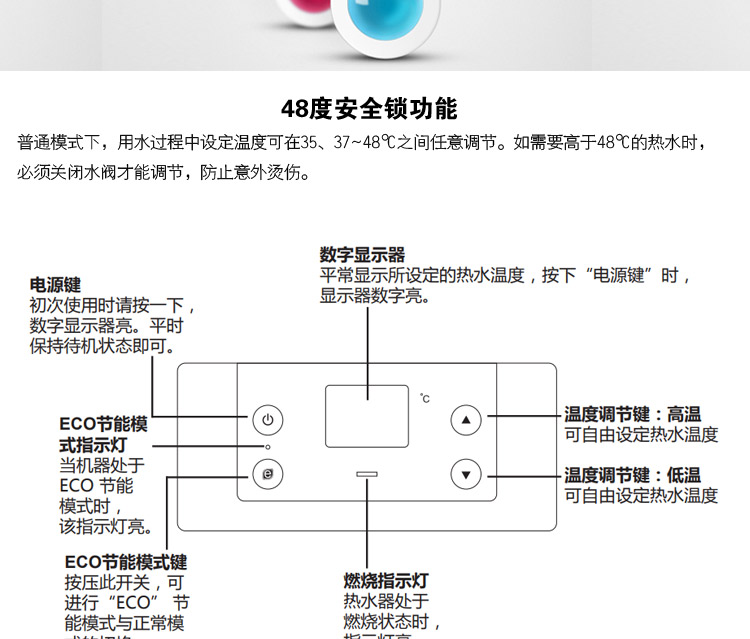 燃气热水器显示屏图解图片